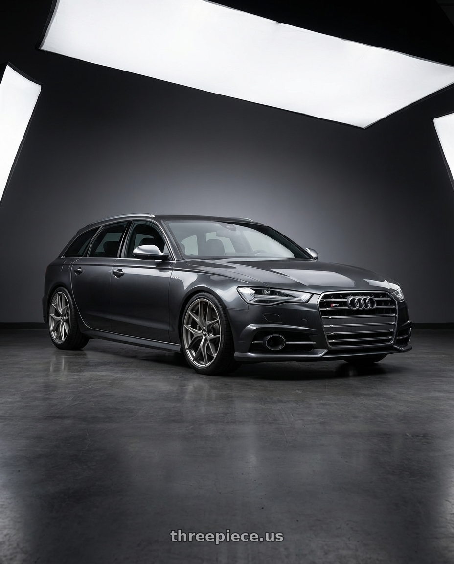 2016 Audi S6 C7 with BBS CC-R 5x112 20x9.0+25 Satin Platinum wheels