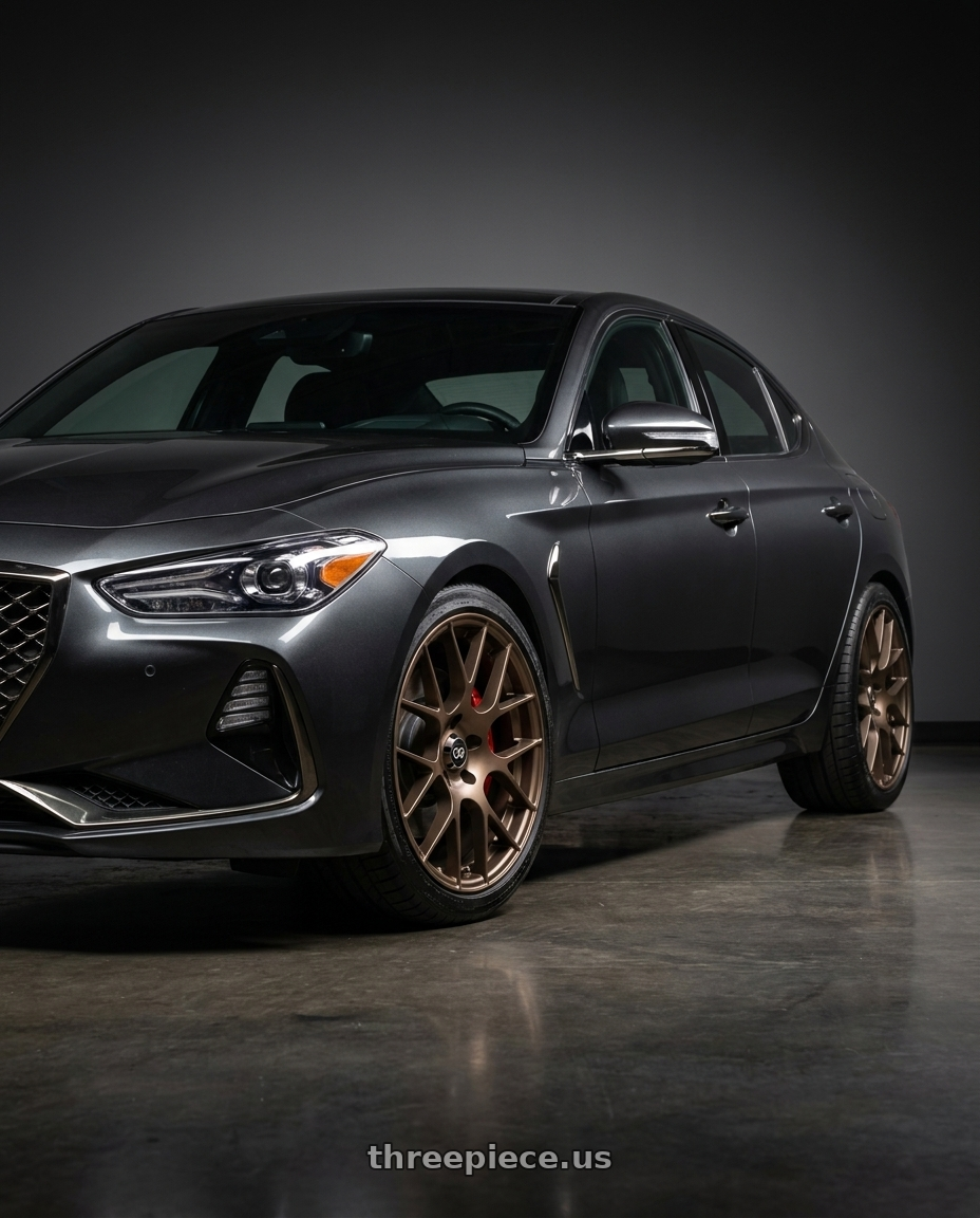 2019 Genesis G70 with Enkei Raijin 5x114.3 18x8+40 Bronze wheels