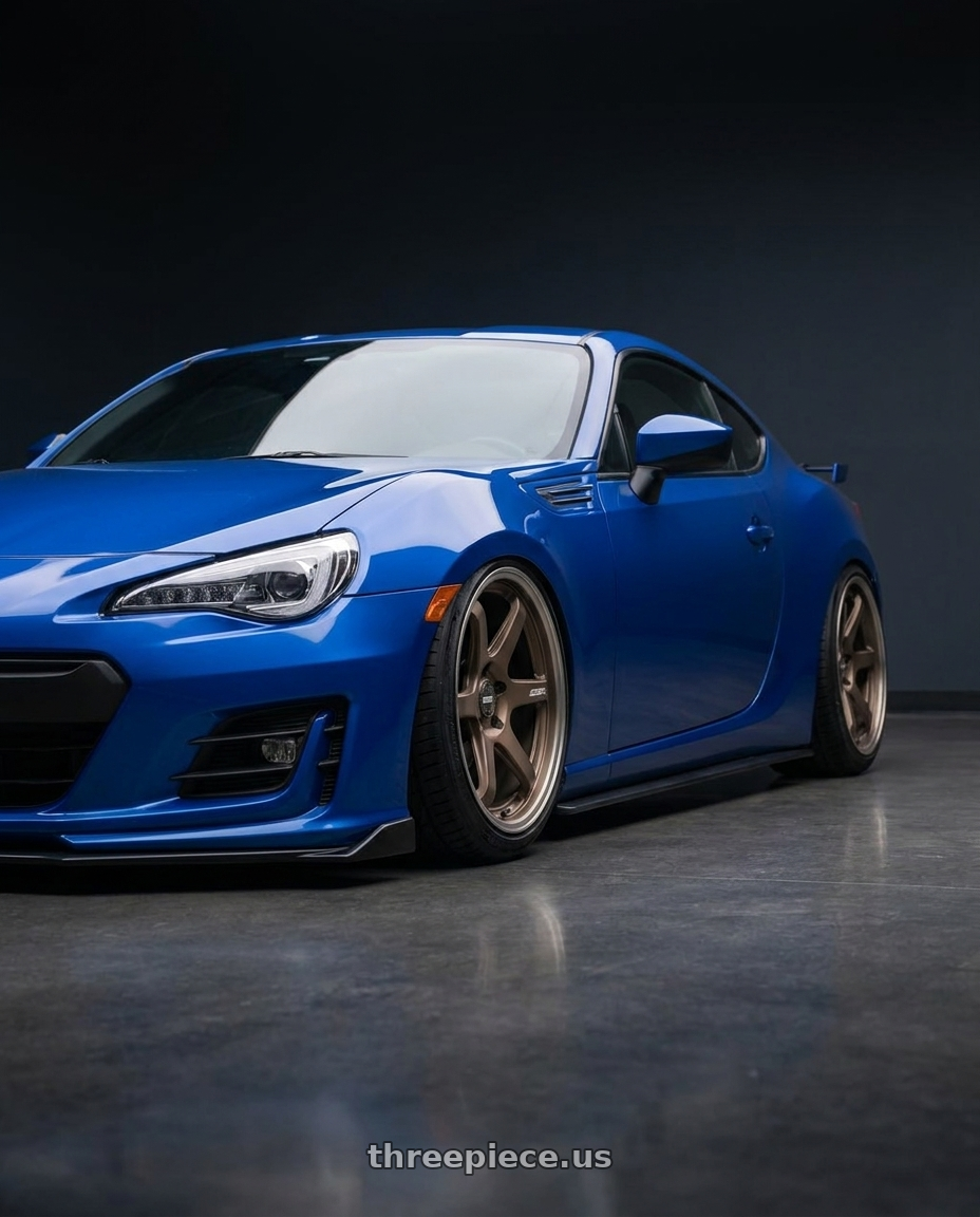 2017 Subaru BRZ with ESR Wheels APEX SERIES AP6 5x100 18x9.5 +35 Matte Bronze wheels
