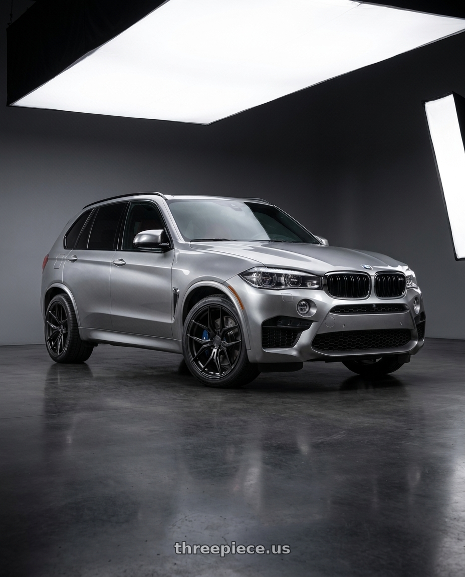 2016 BMW X5 with Rohana RFX5 5x120 20x10+38 Matte Black wheels