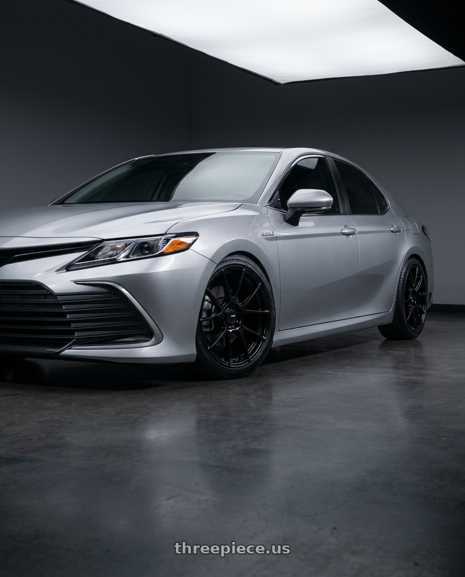 2021 Toyota Camry Hybrid LE with Enkei TS-V 5x114.3 18x8.5+45 Gloss Black wheels