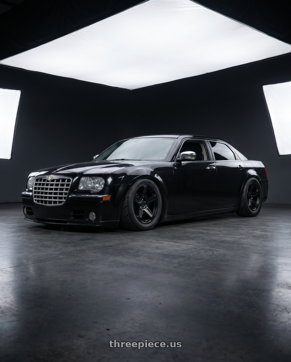 2007 Chrysler 300c with Voxx Replica Demon 5x115 20x10.5+25 Matte Black wheels
