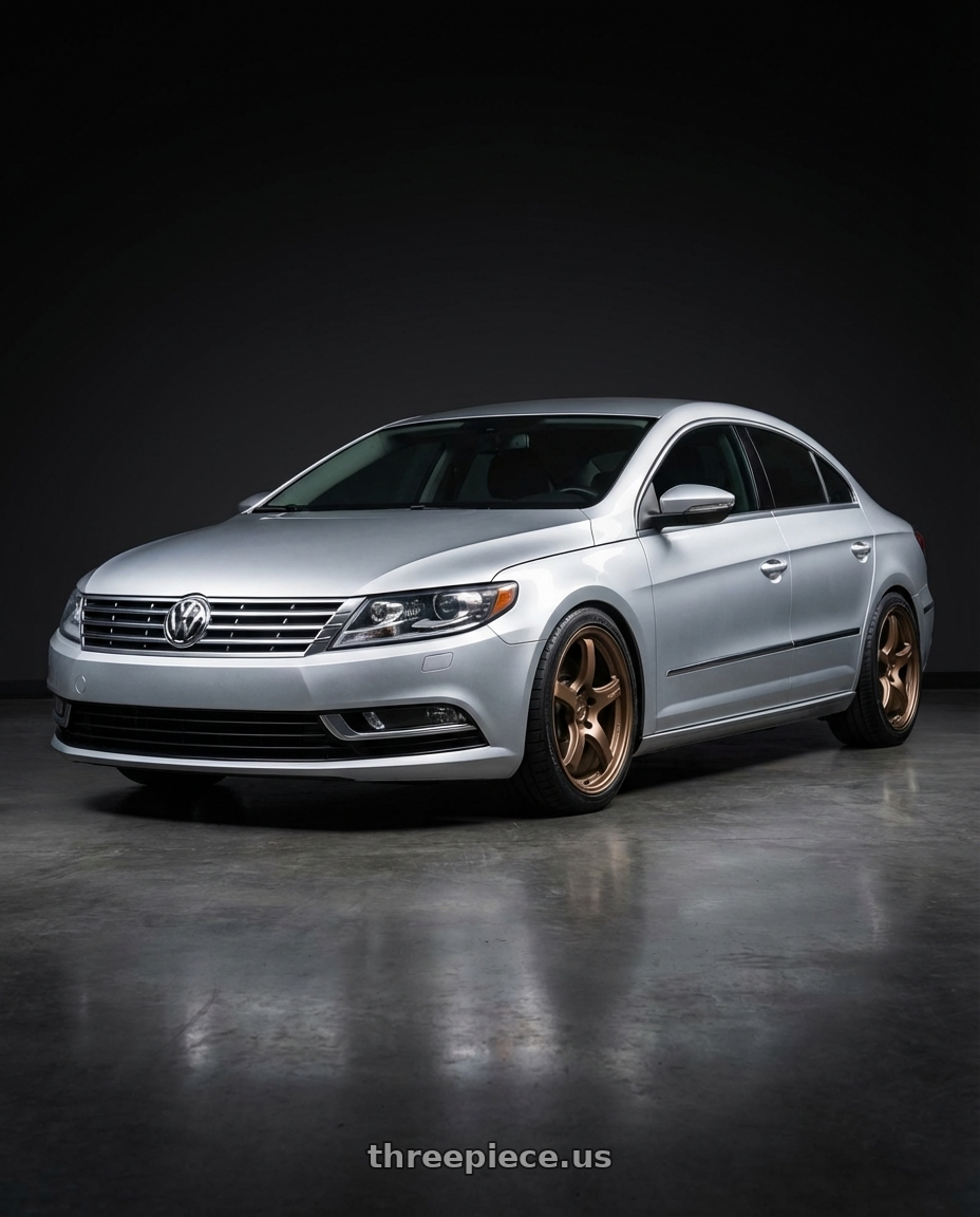 2015 Volkswagen CC with Gram Lights 57CR 5x112 19x9.5+25 Bronze II wheels