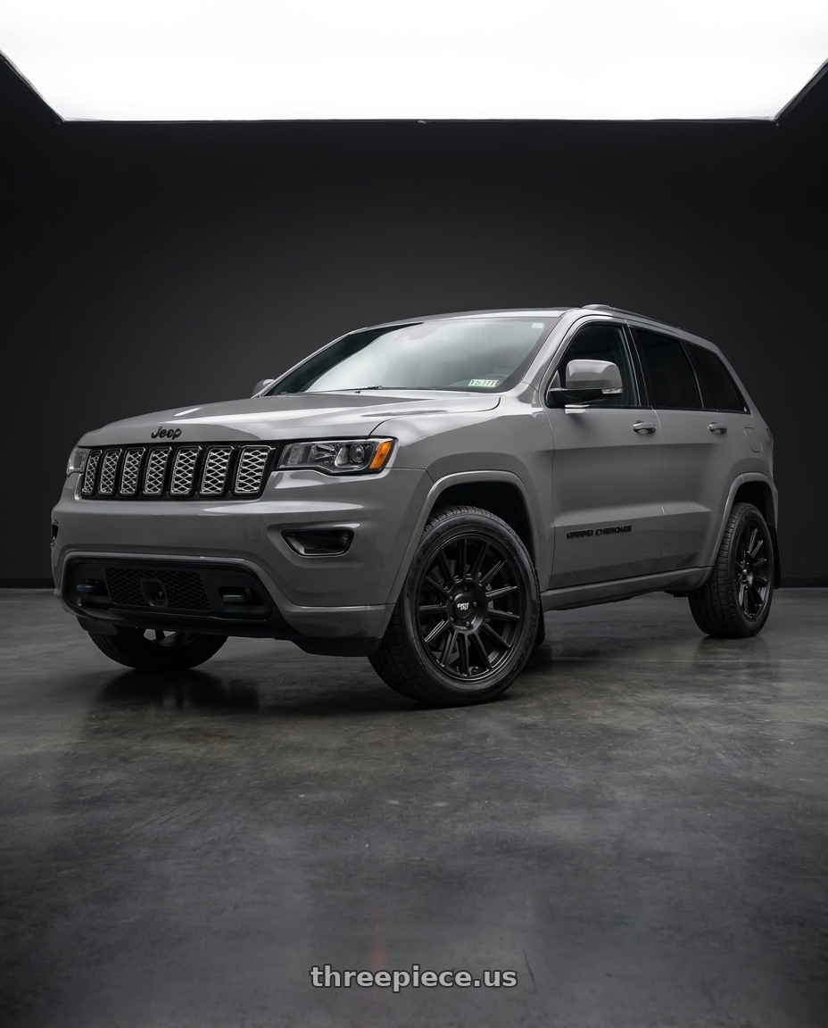 2021 Jeep Grand Cherokee Overland with Dirty Life Journey 9316 5x127 17x8.5+0 Matte Black wheels