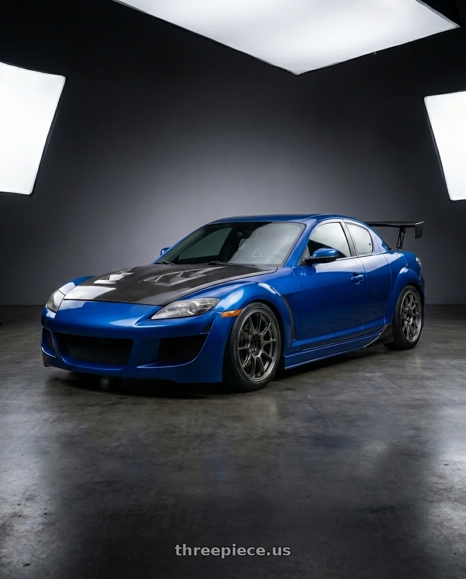 2010 Mazda RX8 with Ssr Gtx01 5x114.3 18x8.5+38  DARK SILVER wheels