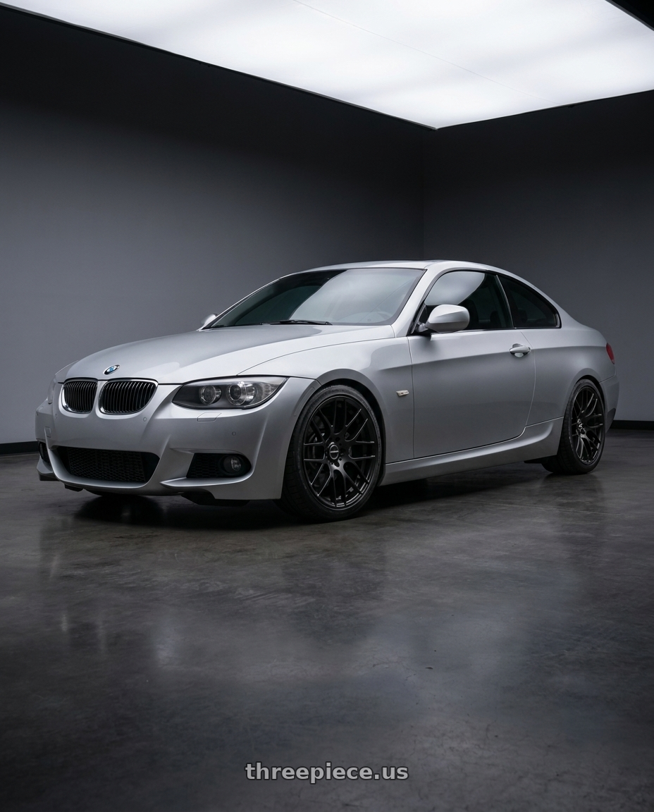 2012 BMW 3 Series E92 with Avant Garde Wheels M359 5X120 18x8.5 +15 Matte Black wheels