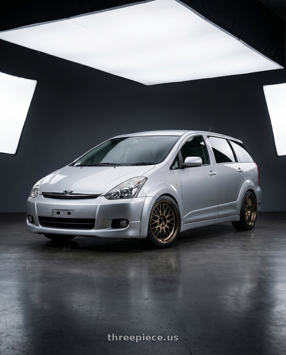 2004 Toyota Wish with Volk Racing 21A 5x114.3 18X10.5+15  Bronze wheels