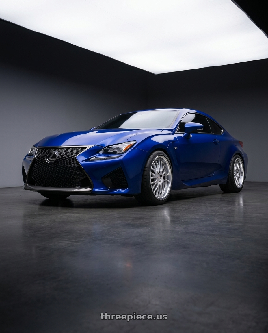 2019 Lexus RCF with Cray MANTA 5X120.65 19X10.5 +65 HYPER SILVER W/ MIRROR CUT LIP wheels