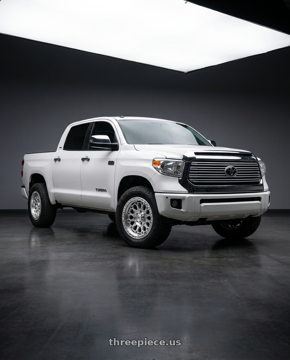 2016 toyota tundra platinum with Fittipaldi Offroad FT101MS 5X150 17x9 -12 Machined Silver wheels