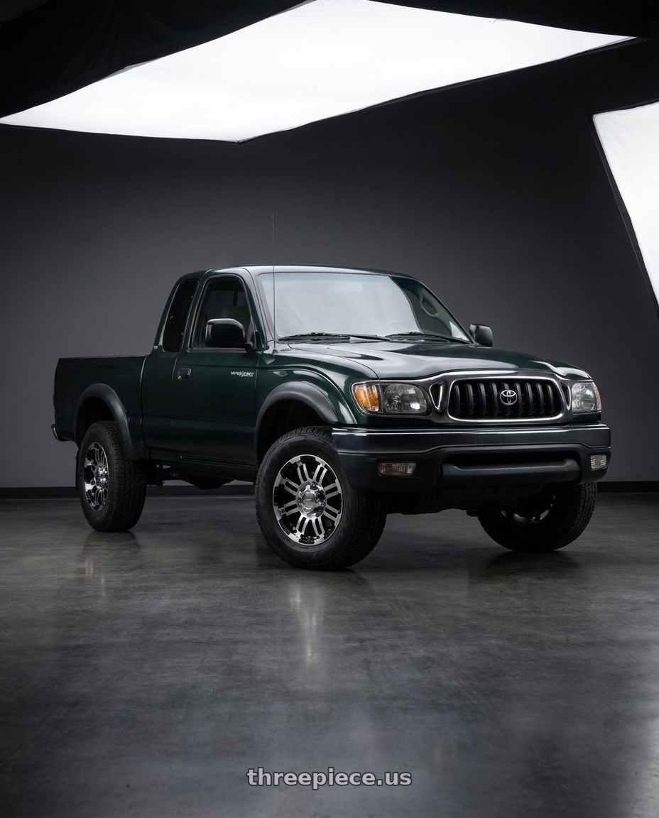 2004 Toyota Tacoma Base model with Vision HD 375 Warrior 6x139.7 15x6+0 Gloss Black Machined Face wheels