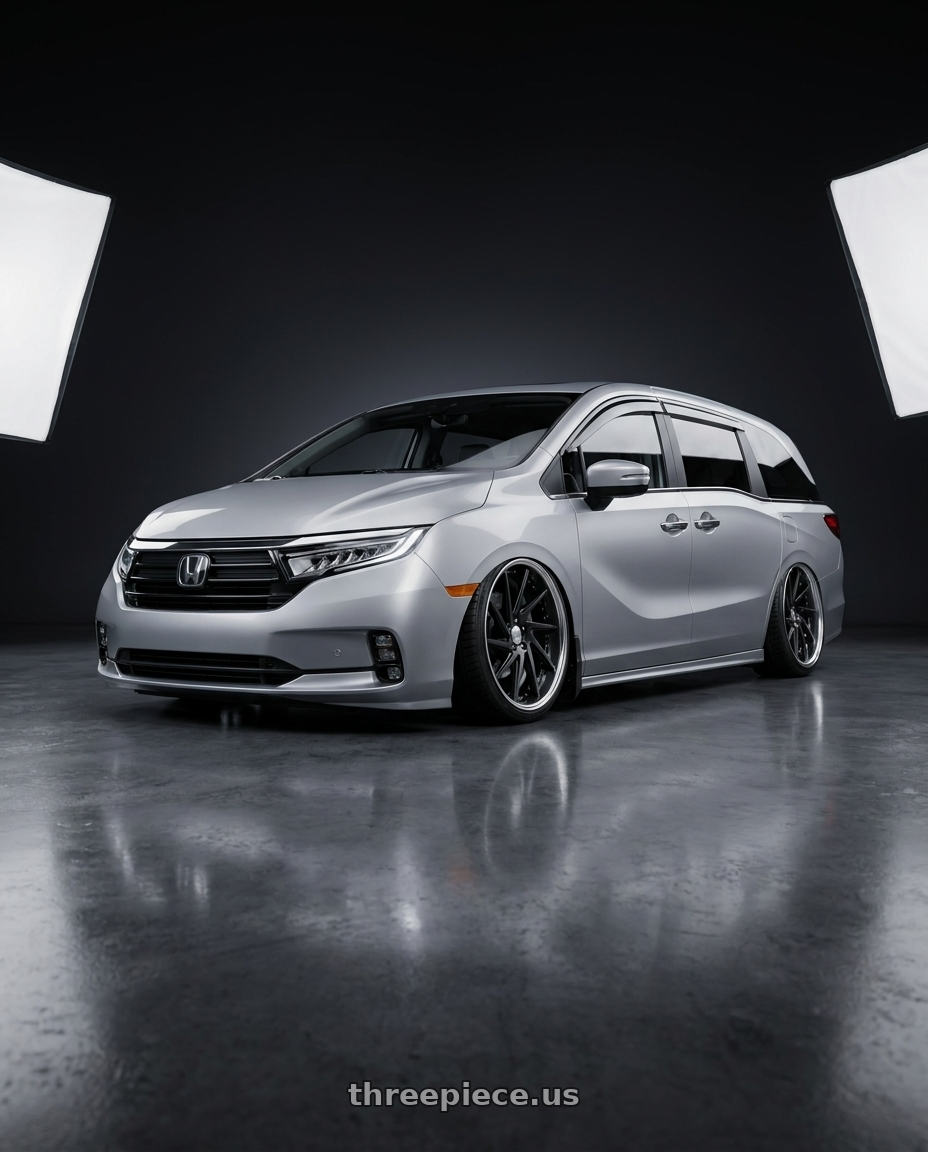 2024 Honda Odyssey with Work Gnosis Cvs 5x120 21x8.5+45 H Disk Matte Black wheels