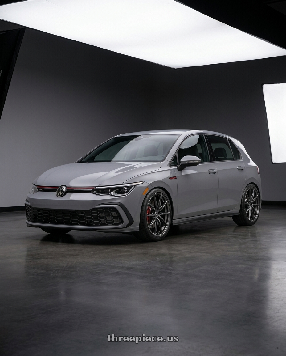 2022 Volkswagen Gti with Enkei DRACO 5x114.3 18x8.0+35 Anthracite wheels