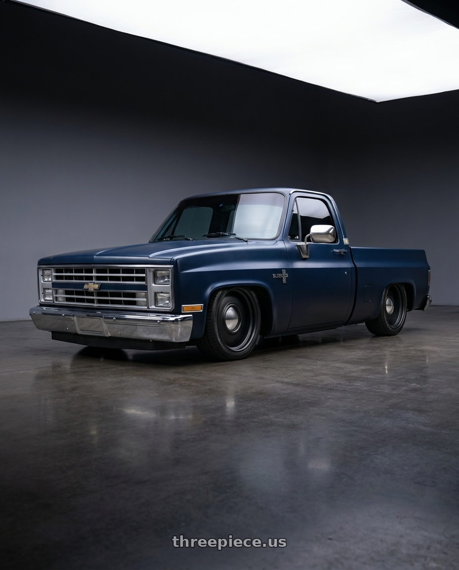 1985 Chevrolet c10 with Boyd Coddington 61SB Smoothie 5x127 17x8 0 Satin Black wheels