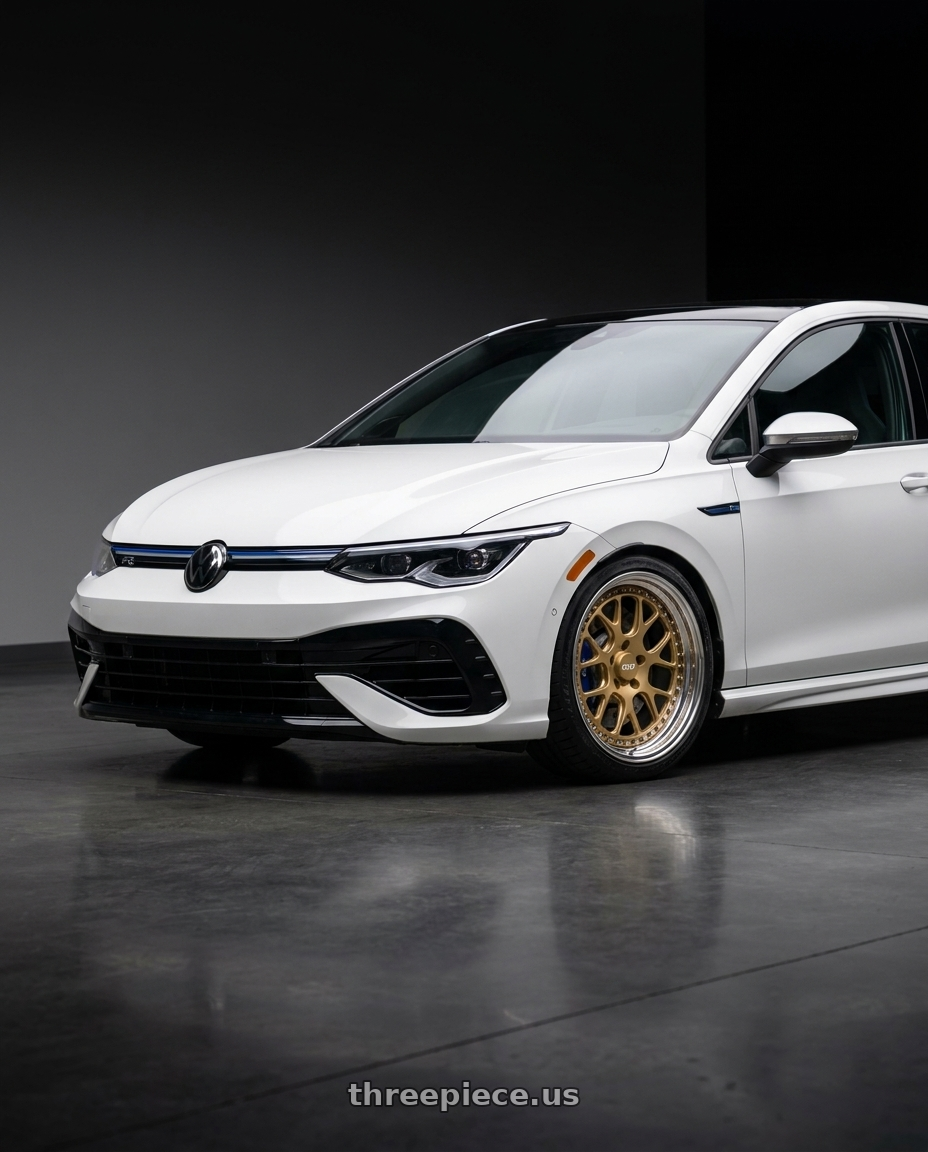 2026 vw golf r with CCW CZ14 5x112 19x8.5 +45 Polished wheels