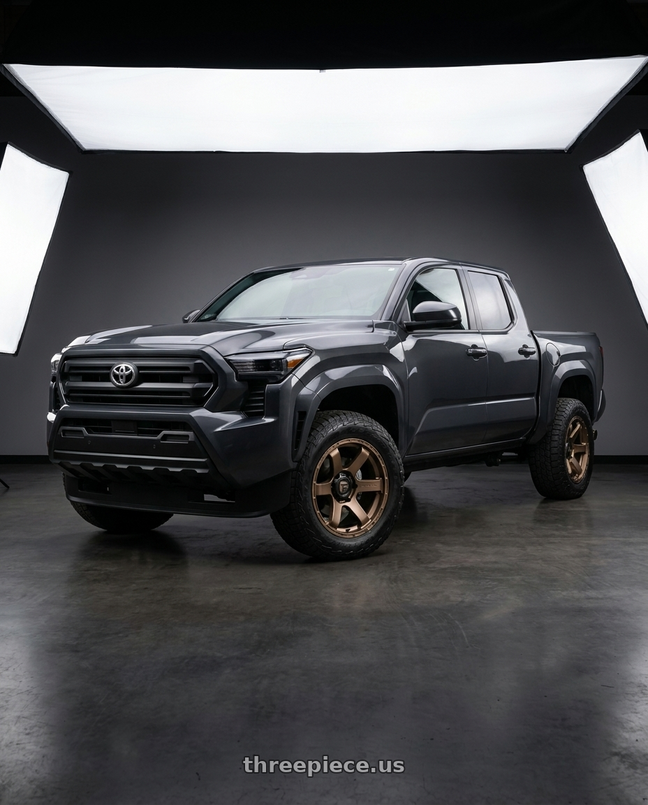 toyota tacoma 4th gen 2024 sr rwd with Fuel 1PC D768 RUSH 6X139.7 20X9 +1 MATTE BRONZE wheels