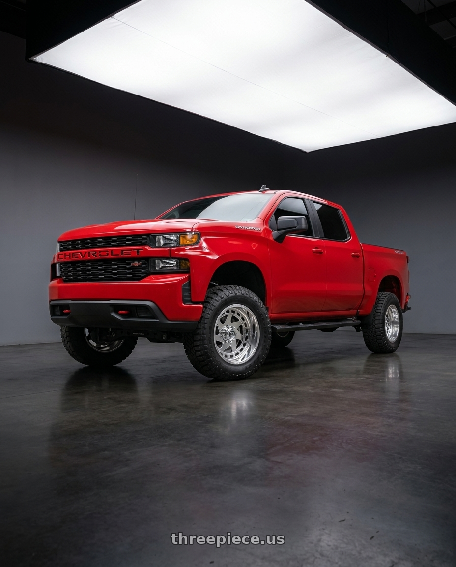 2020 chevy silverado  with Fuel Forged FF117 6x139.7 20x10 -25 POLISHED wheels