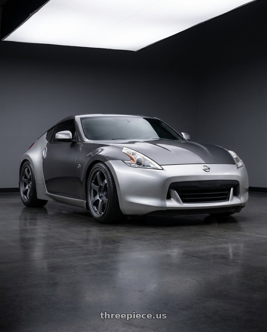 2009 Nissan 370 Z with Gram Lights 57DR 5x120 19x9.5+25 Gunblue II wheels
