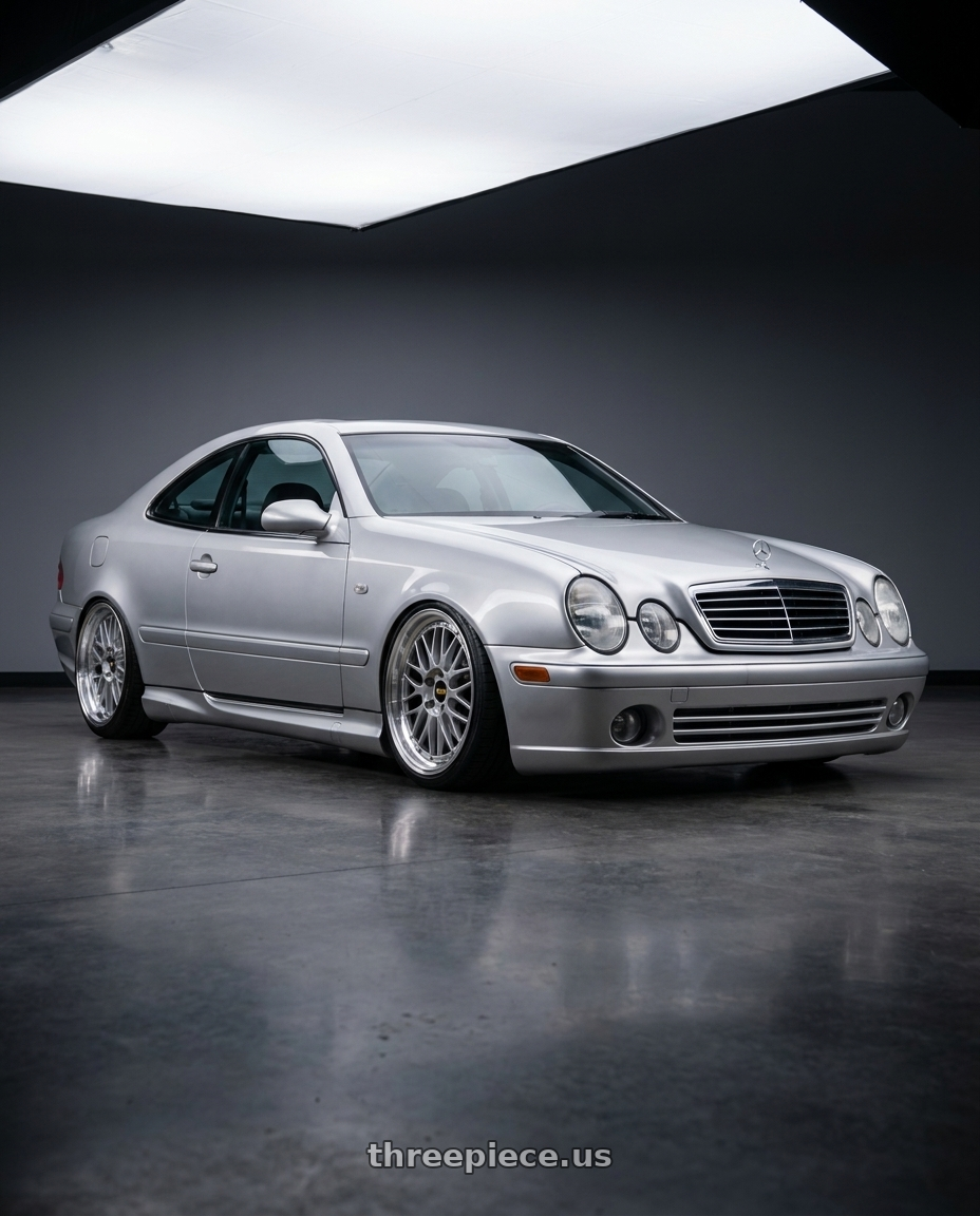 1998 Mercedes CLK320 with BBS LM 5x112 21x10.0+40 Diamond Silver wheels