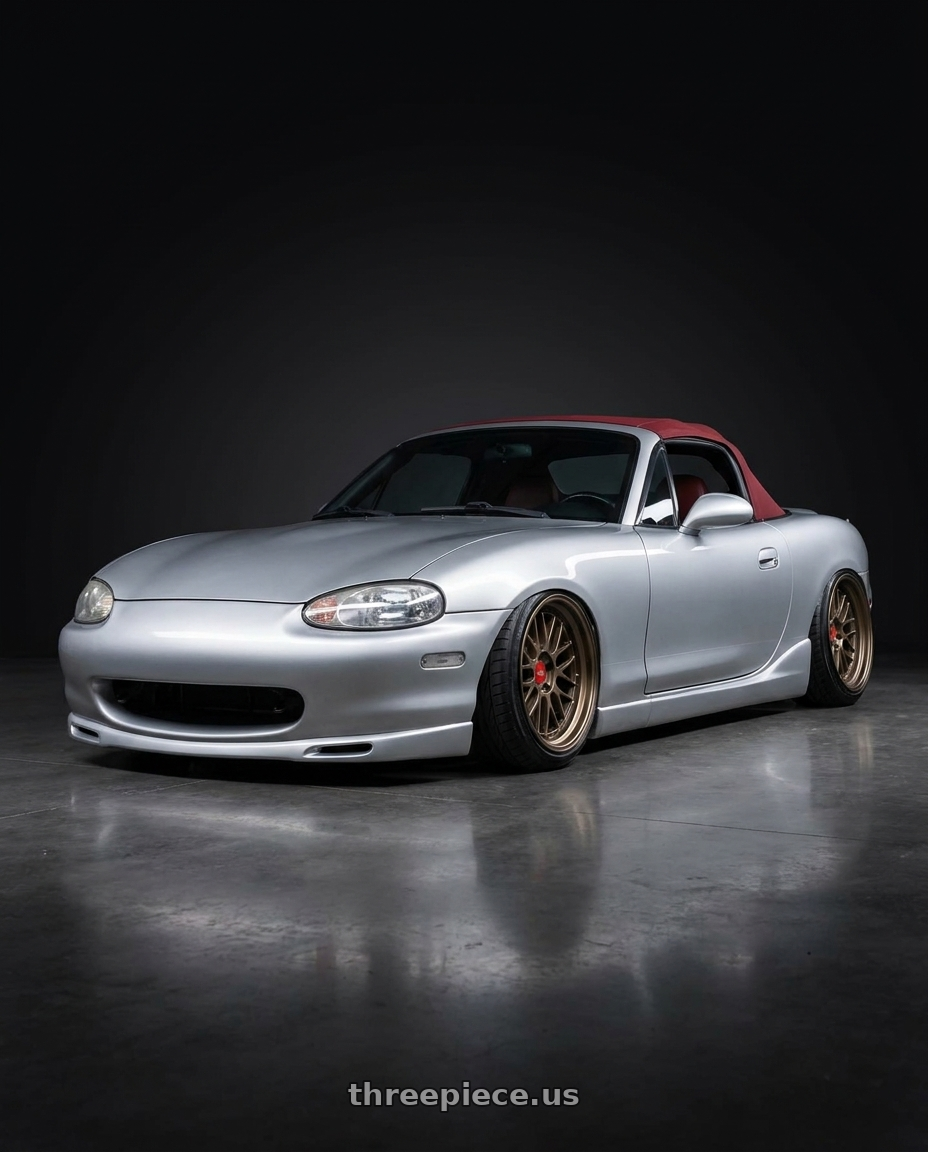 2000 Mazda Miata with BBS LM 5x120 19x9.5+22 Matte Bronze wheels
