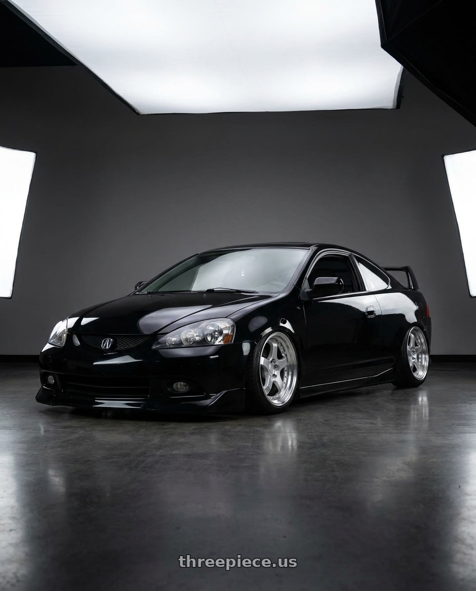 2006 Acura RSX TYPE S with Aodhan AH03 5x114.3 18x9.5+30 Silver w/Machined Face wheels