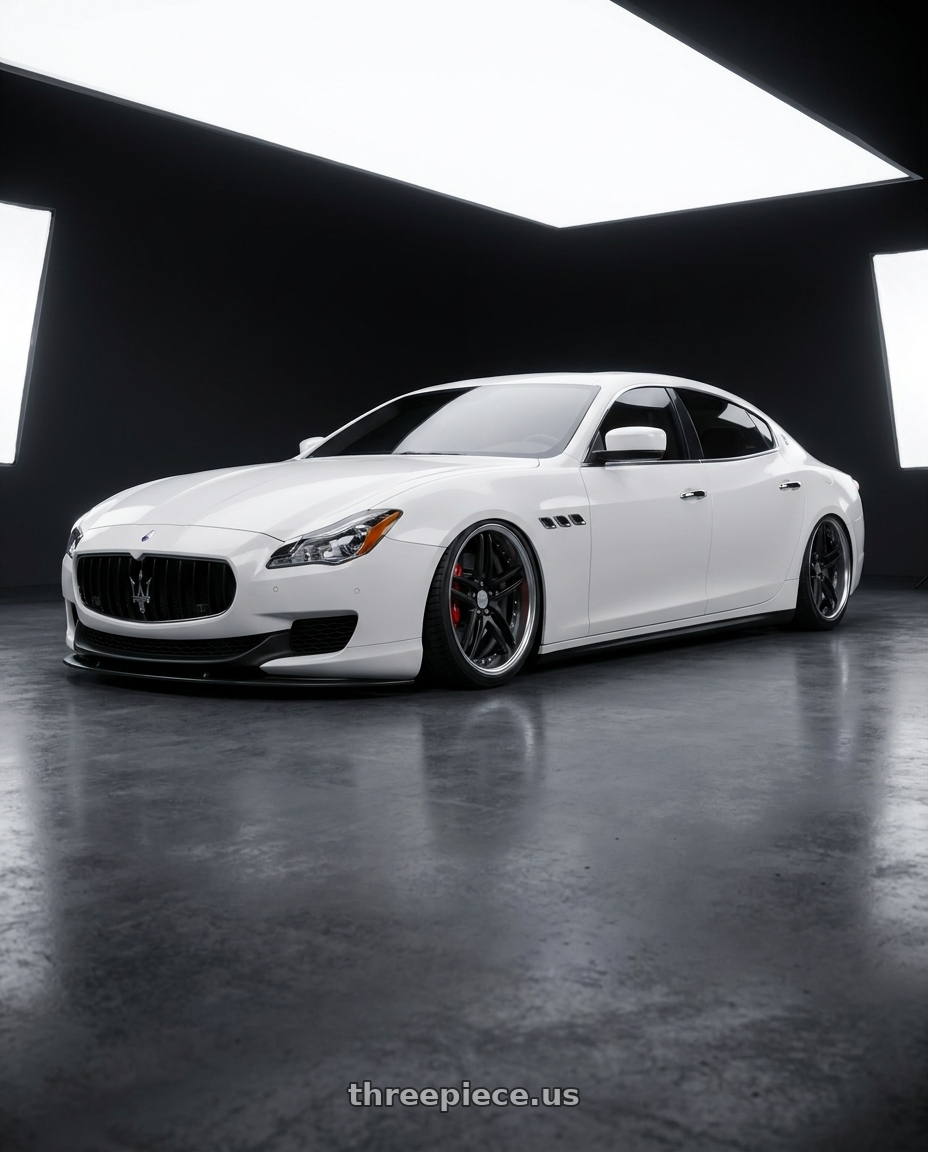 2014 maserati quattroporte gts  with Work Gnosis Gr205 5x114.3 20x11+45 H Disk Matte Black wheels