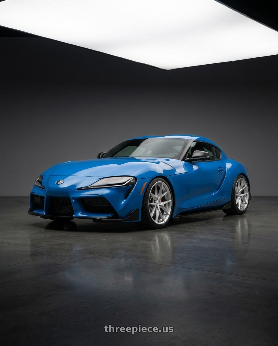 2021 Toyota Gr Supra A91 Edition with Rotiform 1PC R133 FLG 5X108 18X8.5 +45 GLOSS SILVER wheels