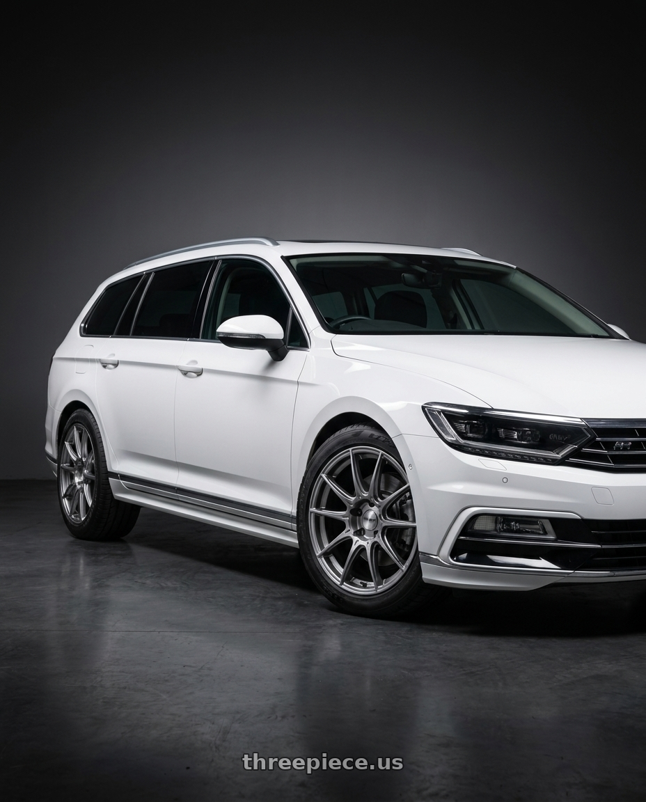 2016 volkswagen passat with Ssr Gtx01 5x112 19x8.5+45  DARK SILVER wheels