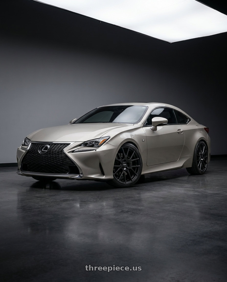 2018 Lexus RC350 with Vision Street-Designs 18 Hellion 5x114.3 18x8+40 Gloss Black wheels