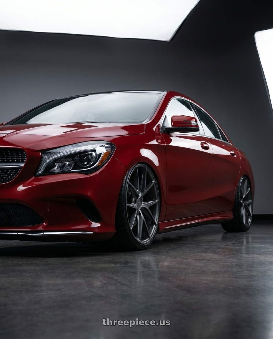 2018 Mercedes-Benz CLA C117 with Niche 1PC M116 MISANO 5X112 19X9.5 +50 MATTE GUN METAL wheels