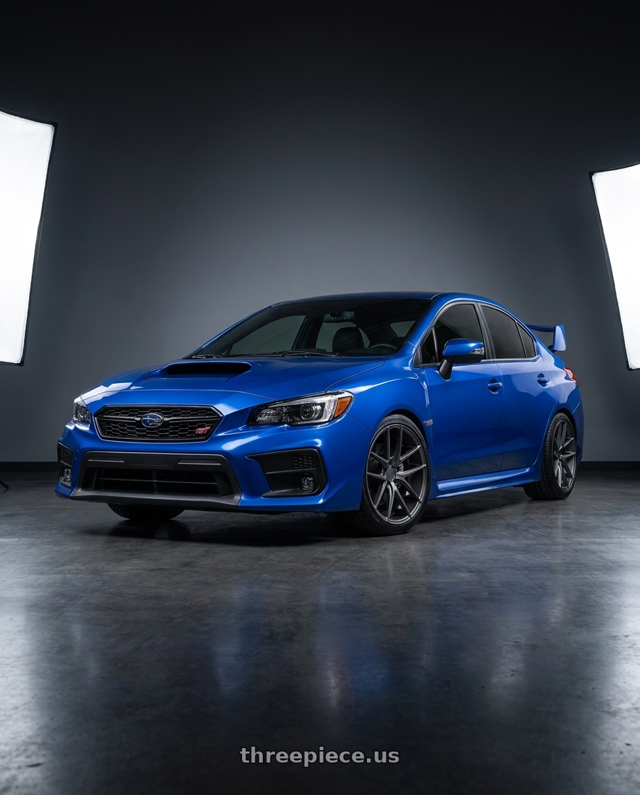2018 Subaru WRX STI with Niche 1PC M129 TARGA 5X114.3 18X8 +40 MATTE GUN METAL wheels