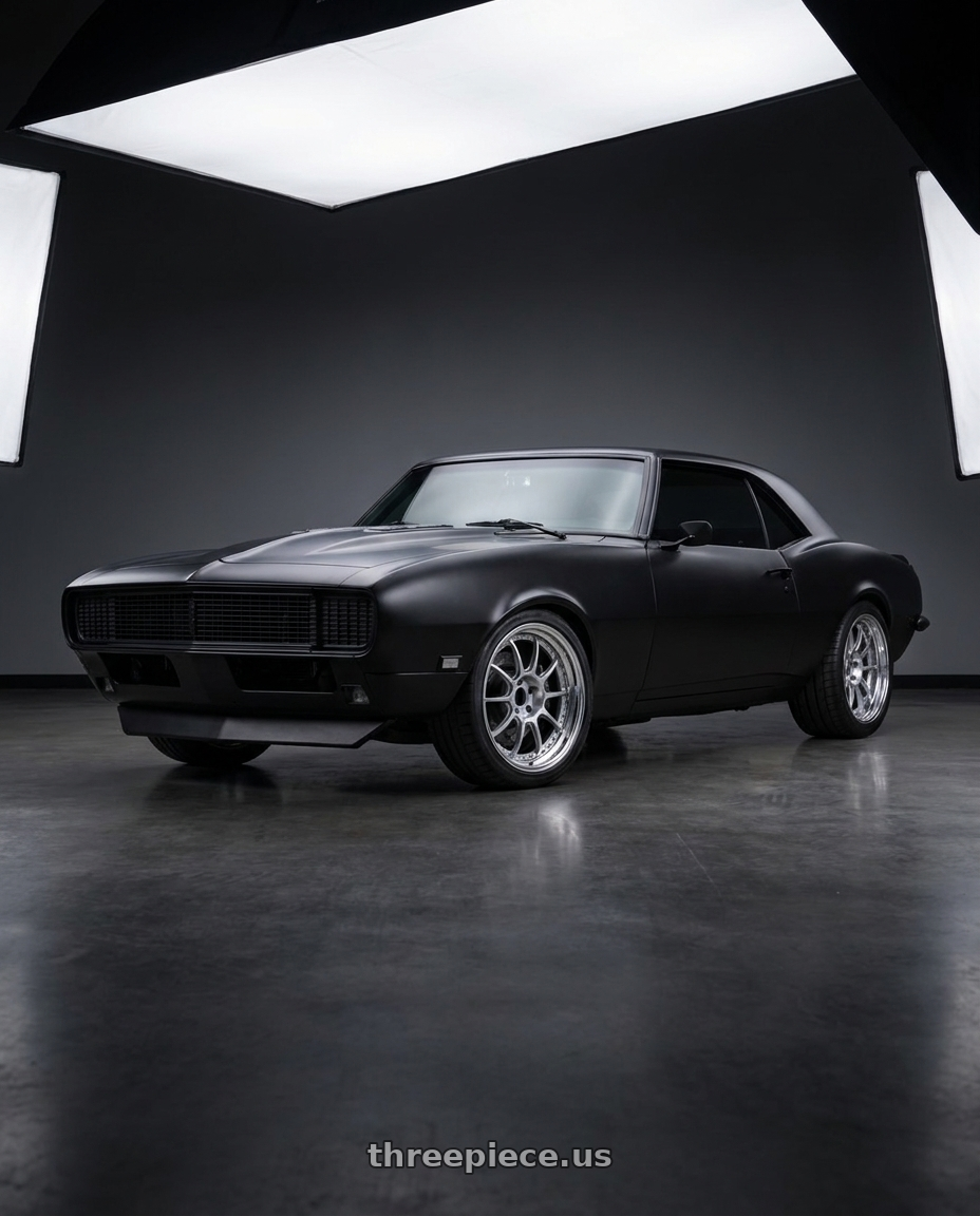 1968 Chevy Camaro with SSR Professor SP5 5x120 19X10+24 NR Disk High Bright Silver wheels