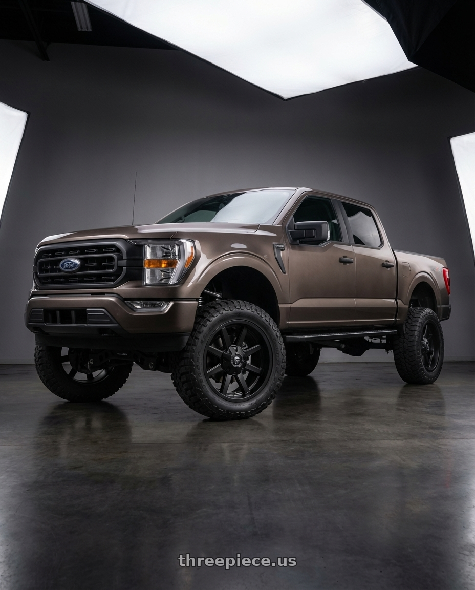 2013 Ford F-150 with Fuel 1PC D436 MAVERICK 6X135/6X139.7 22X9.5 +20 SATIN BLACK wheels