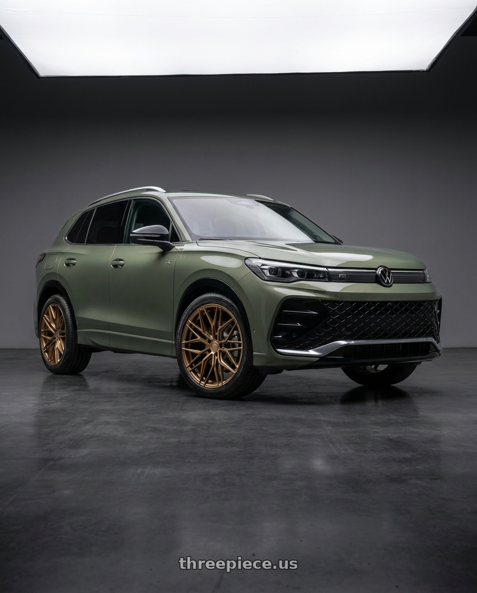 2026 VW Tiguan SEL R-Line with Rohana RFX17 5x112 20x8+30 Gloss Bronze wheels