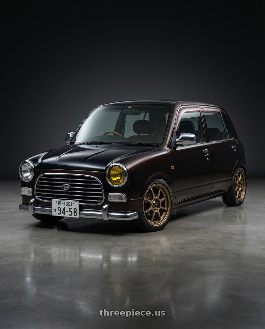 2000 Daihatsu Mira Gino  with Konig Helium 4x100 15x6.5+40 Bronze wheels