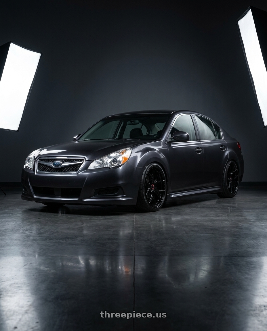 2011 Subaru Legacy Ts with VOSSEN HF-5 5X114.3 19x9.5 +40 GLOSS BLACK wheels
