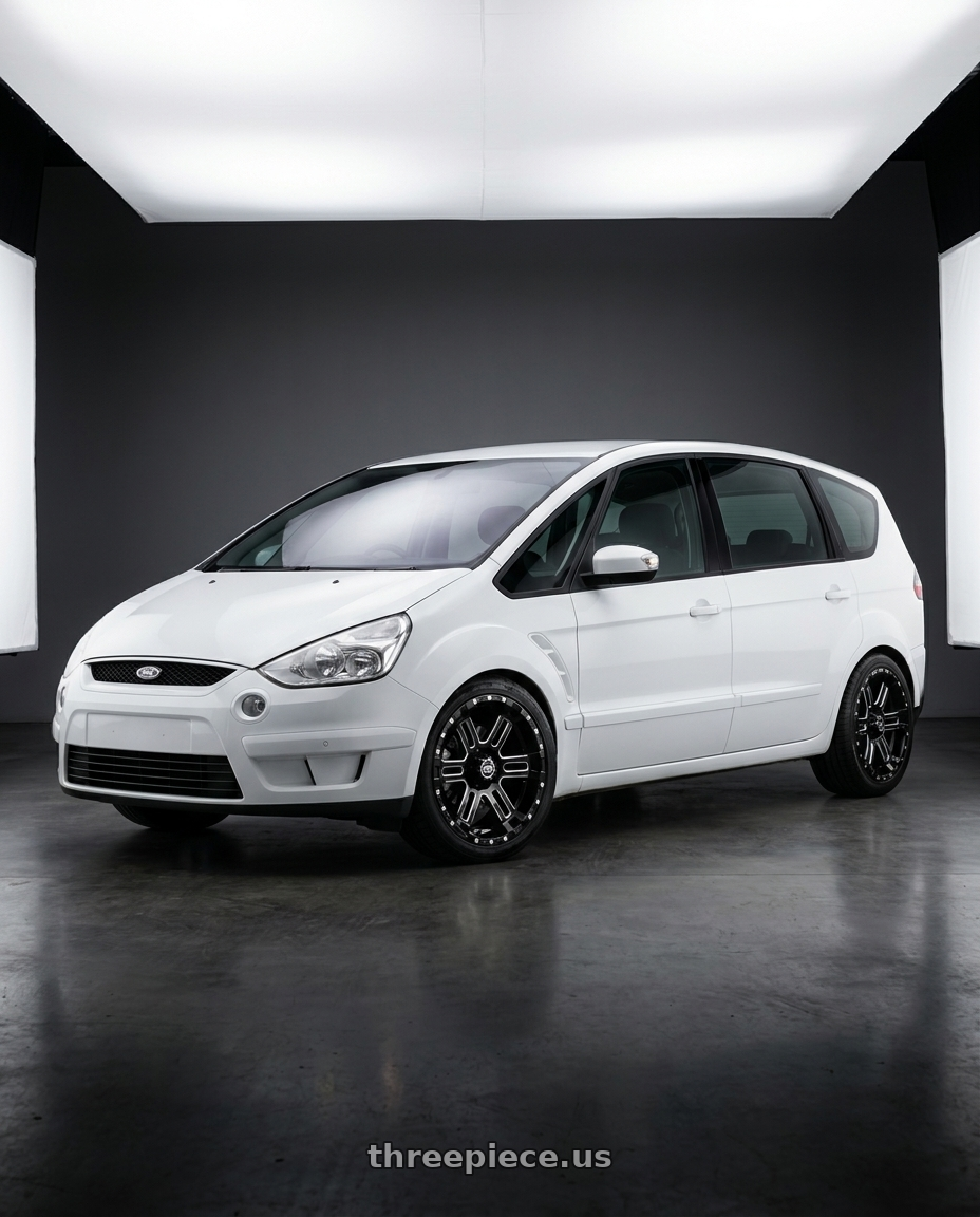 2011 Ford I Max White with Enkei Commander 6x135 18x8.5+25 Black Machined wheels
