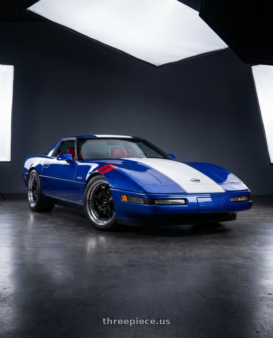 1996 chevy corvette grand sport with SSR Professor SP1 5x120.65 18X9.5+47 MD Disk Black wheels