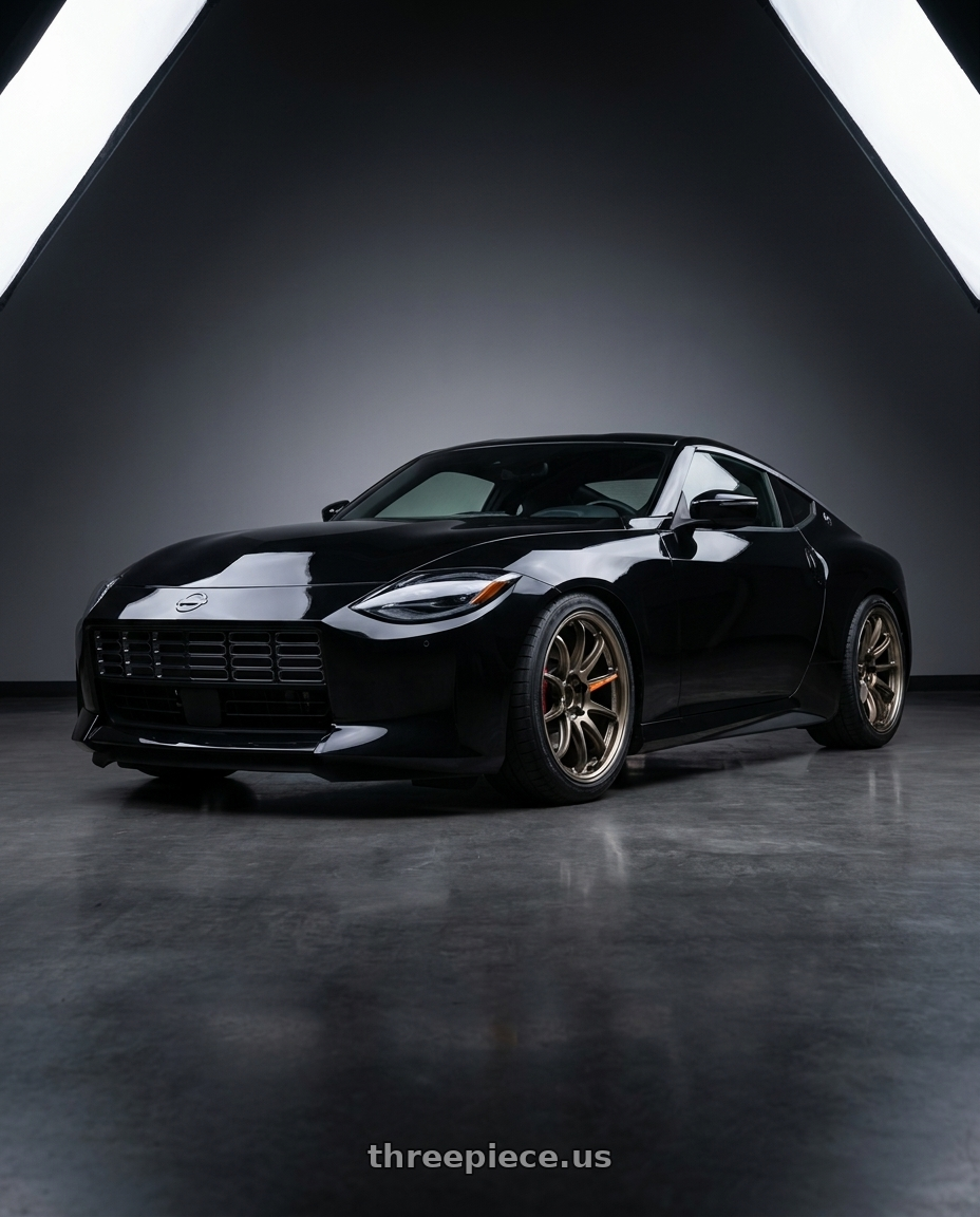 2024 nissan z with Work Emotion Zr10 5x114.3 19x10.5 +15 Titanium Diamond Lip Cut wheels