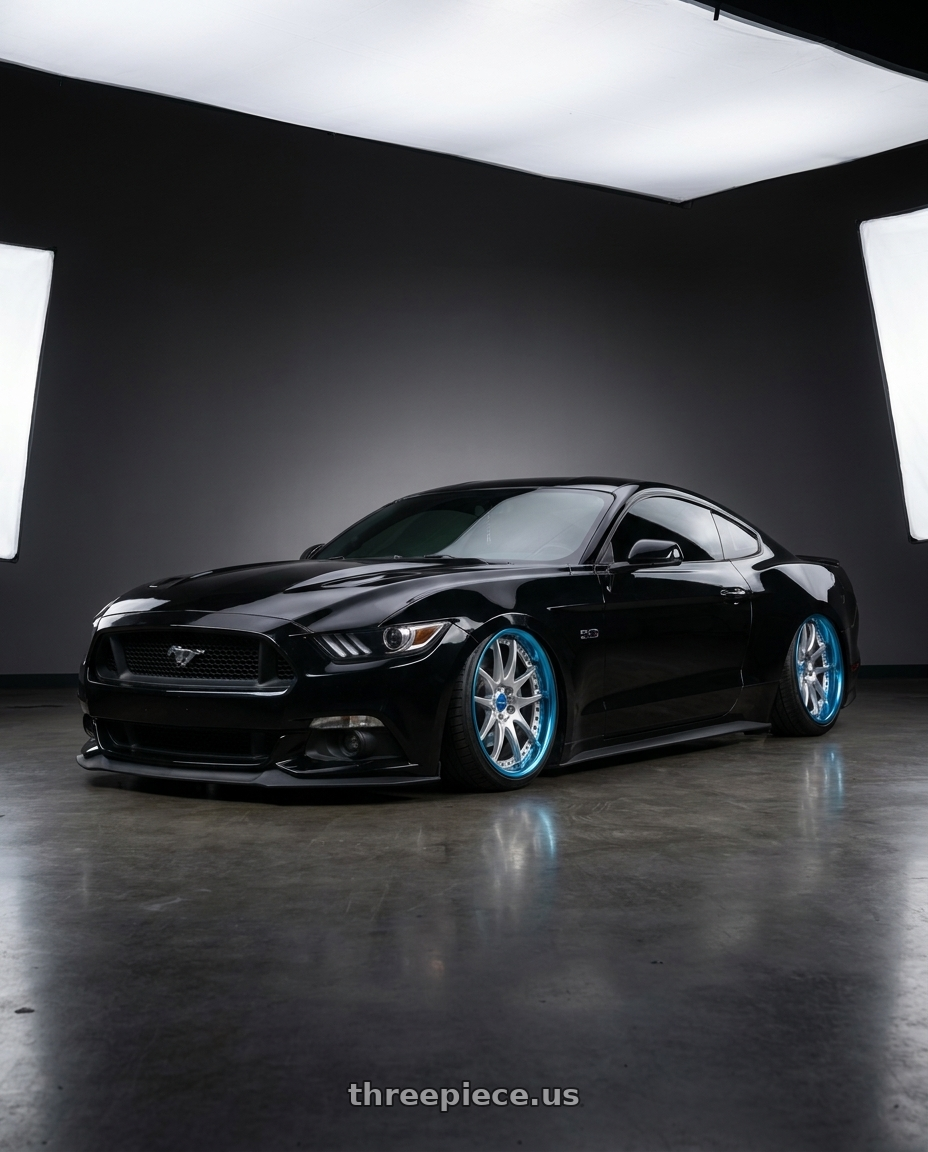 2017 Ford Mustang GT, Black with Work Emotion CR 3P wheels