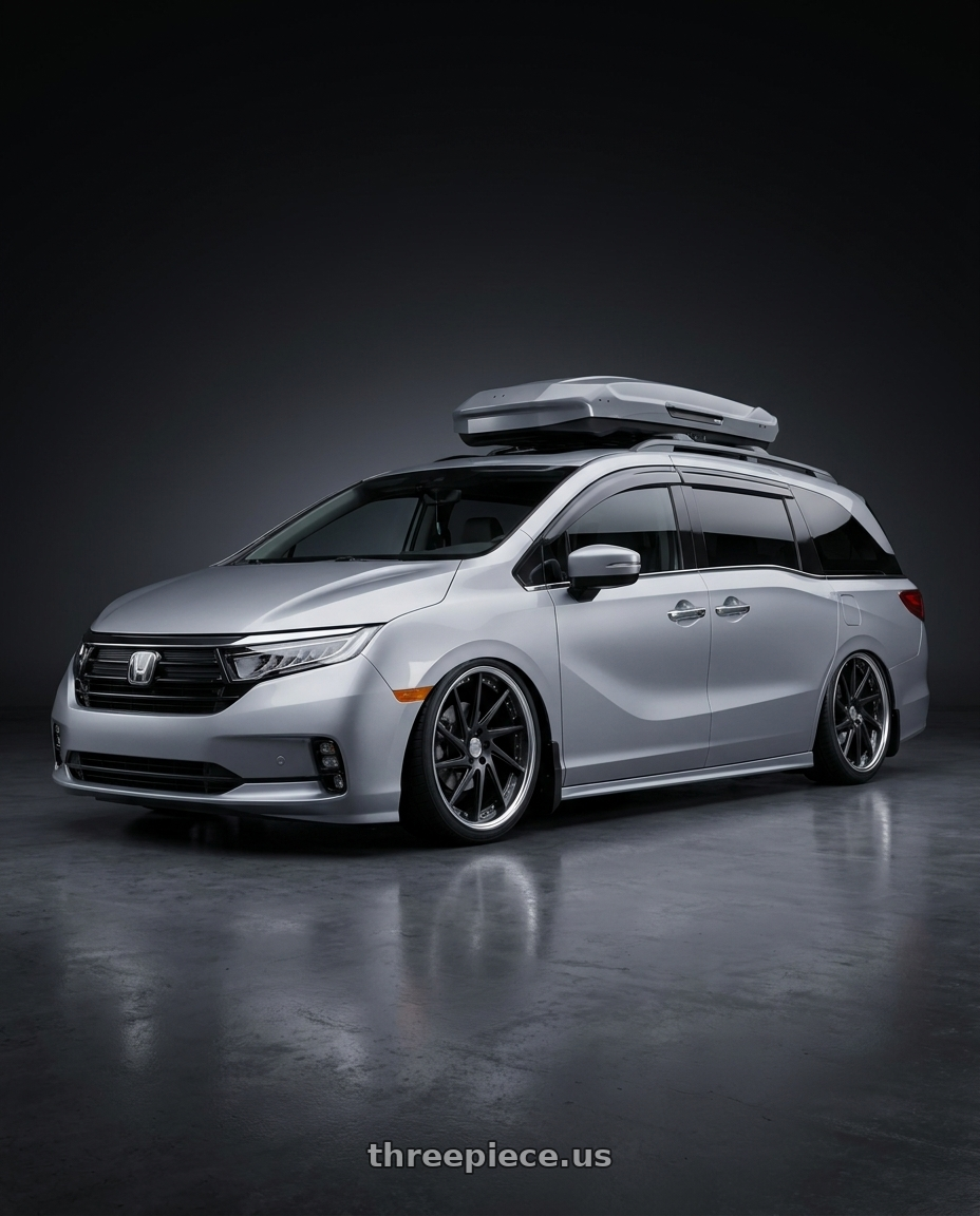 2024 honda odyssey with Work Gnosis Cvs 5x120 21x8.5+45 O Disk Matte Black wheels