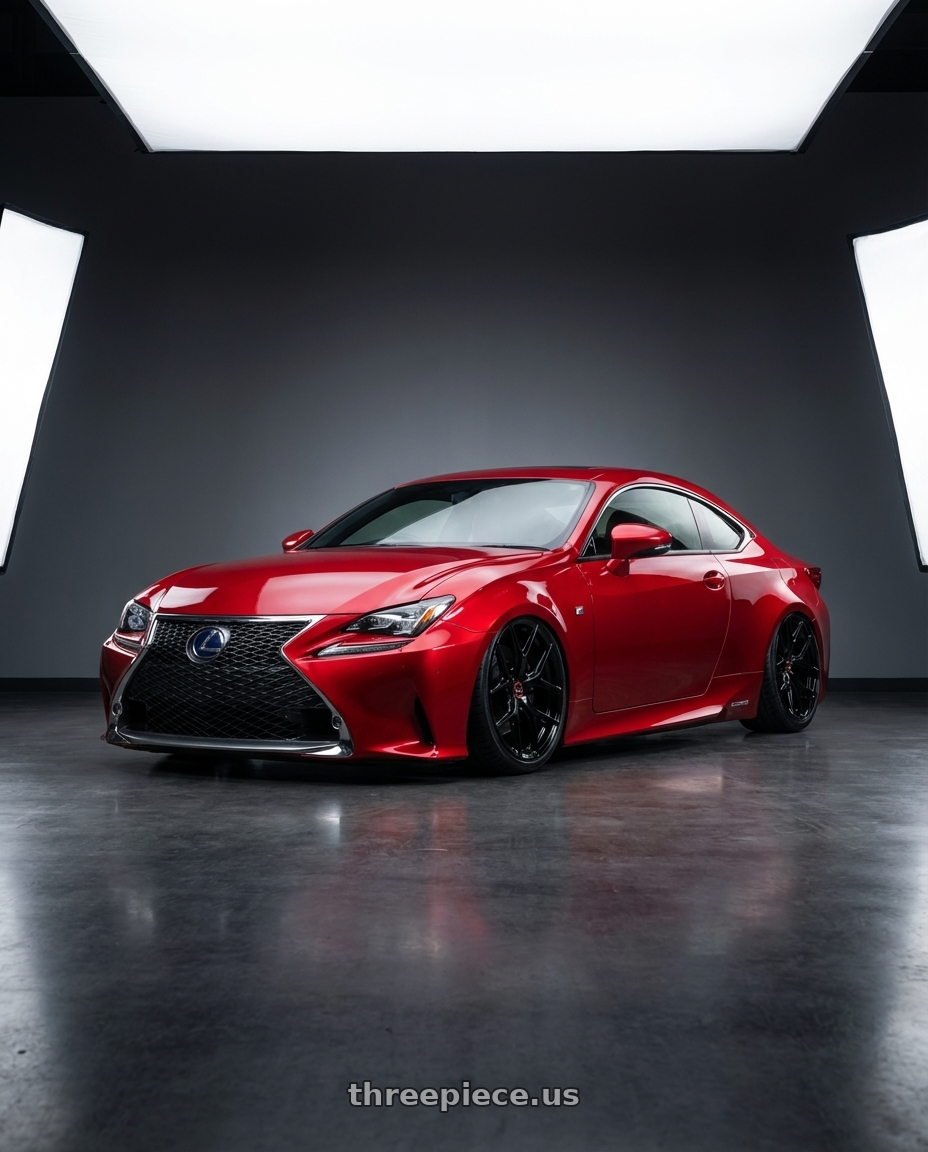 2018 Lexus RC F with Vossen HF-5 19x8.5 / 5x114.3 / ET32 / Flat Face / 73.1 - Gloss Black Wheel - HF5-9N60 wheels