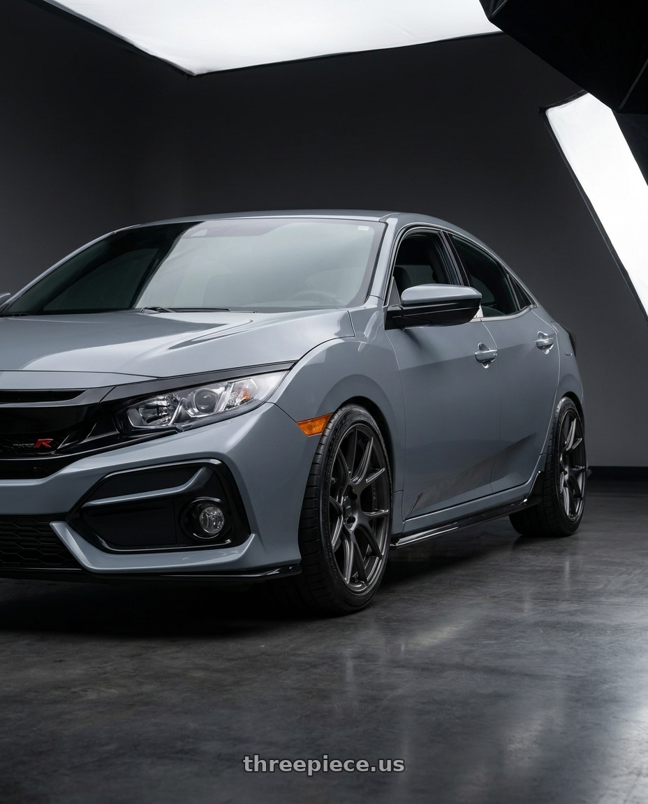2021 Honda Civic Type R with Konig Ampliform 5x120 18x9.5+35 Dark Metallic Graphite wheels