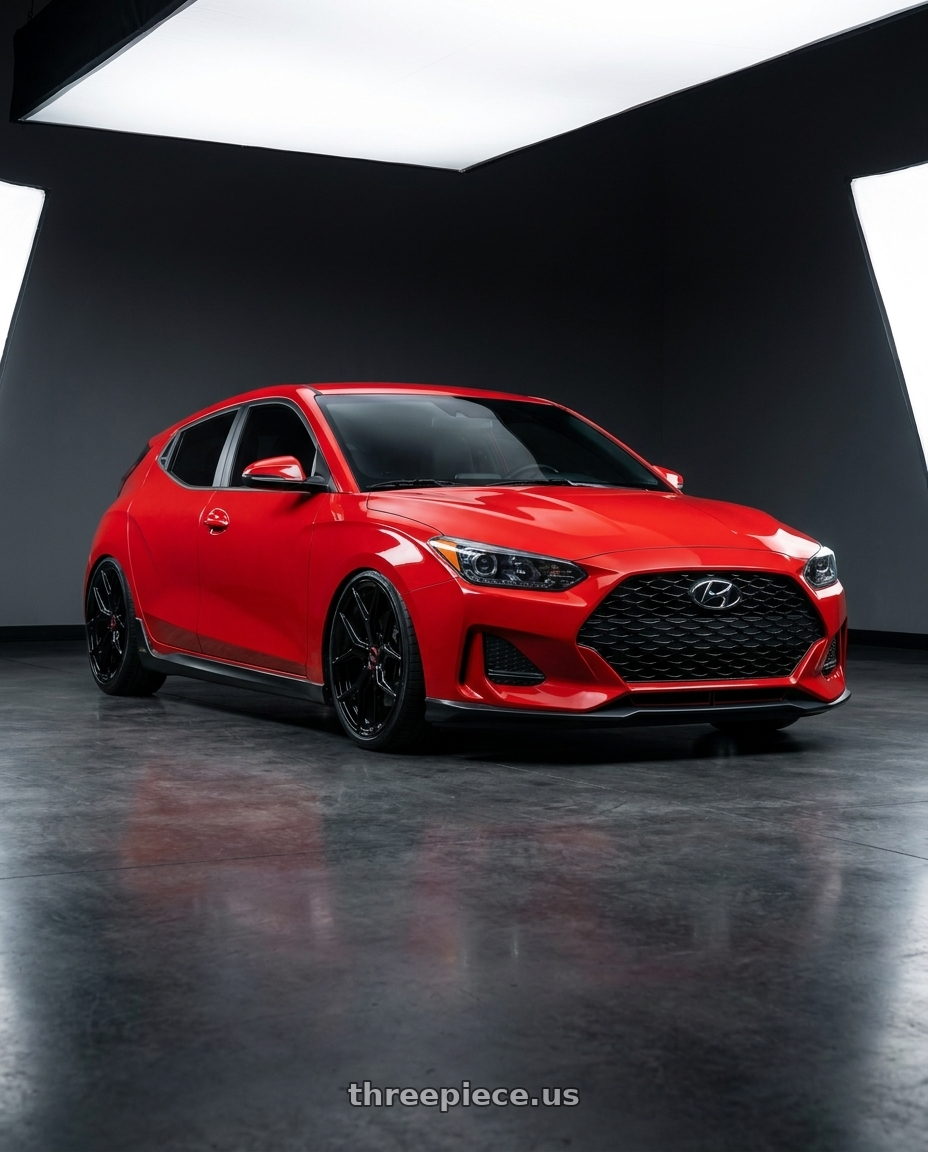 2022 Hyundai Veloster N with Vossen HF-5 19x9.5 / 5x114.3 / ET40 / Deep Face / 73.1 - Gloss Black Wheel - HF5-9N63 wheels
