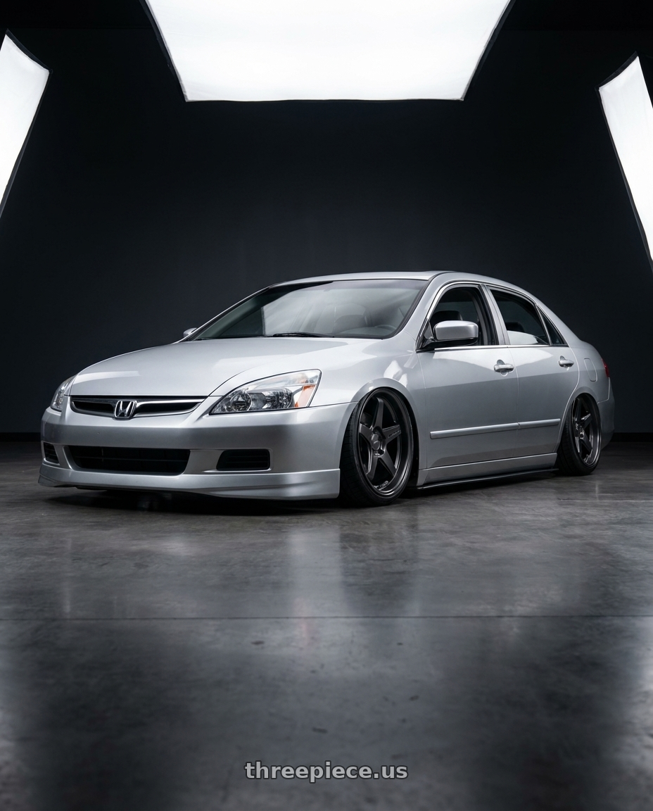 2007 Honda Accord with MRR Forged F23 5x120 19x8.5  +38 Carbon Flash fit Corvette C8 ( rear: FF2320A152048L-CF ) wheels