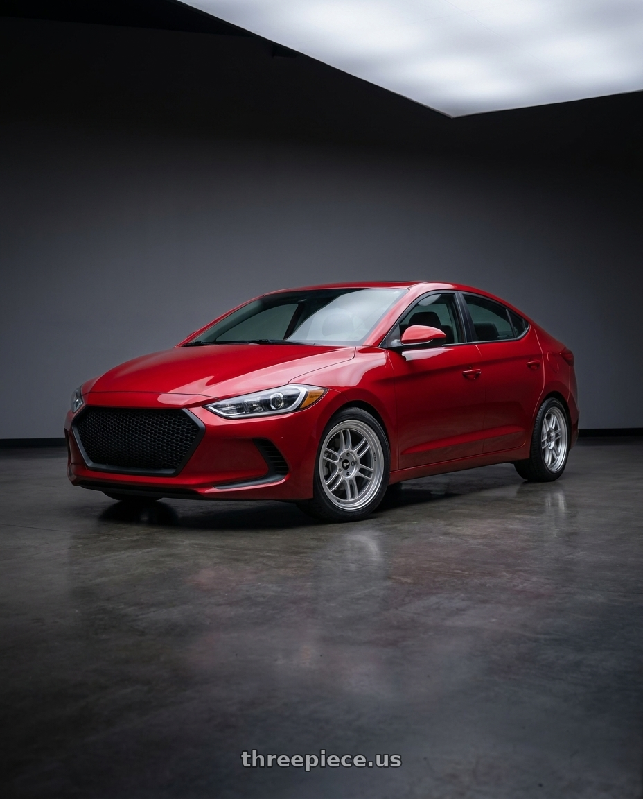 2017 Hyundai Elantra with Enkei RPF1 5x114.3 17x7.5+48 Silver wheels
