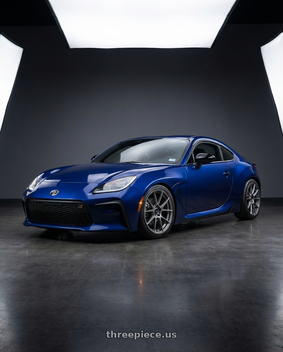 2023 Toyota GR86 with Enkei TS-V 5x100 18x8.5+45 Storm Grey wheels