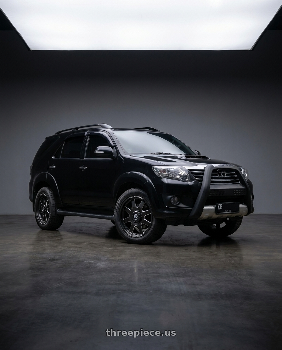 2012 Toyota Fortuner with Fuel Mono DE09 FF09D 8X210 20X8.25 +105 MATTE BLACK MILLED wheels