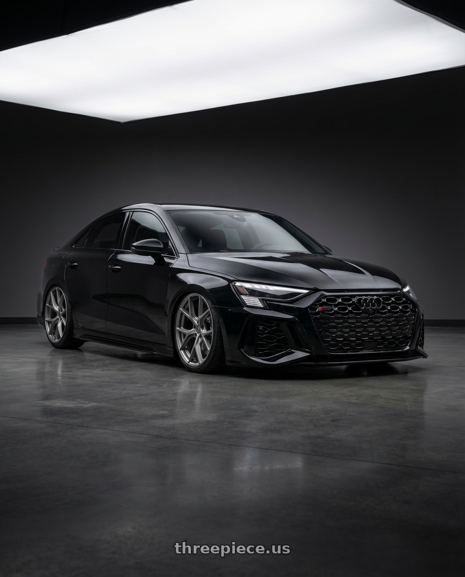 2022 Audi RS3 8Y with Niche 1PC M116 MISANO 5X112 19X9.5 +35 MATTE GUN METAL wheels