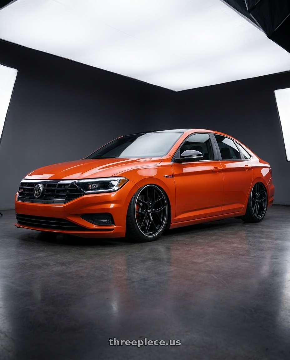 2023 Volkswagen Jetta GLI MK7 with BBS CC-R 5x112 19x8.5+30 Satin Black wheels
