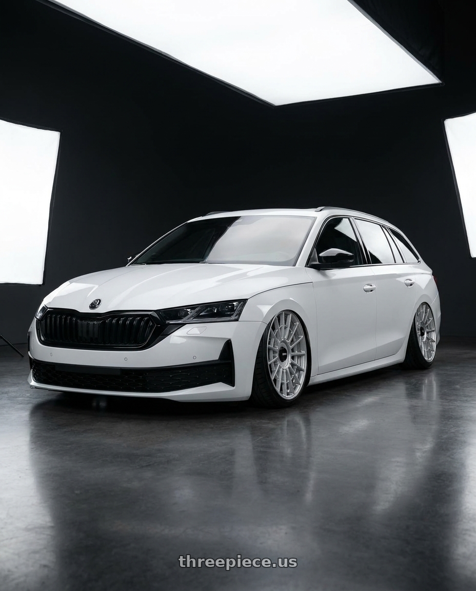 2025 SKODA OCTAVIA with Rotiform 1PC R143 LAS-R 5X112/5X114.3 19X8.5 +35 GLOSS SILVER wheels